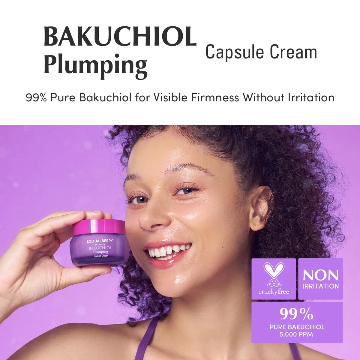 Крем-капсула Eqqualberry Bakuchiol Plumping с керамидами и коллагеном