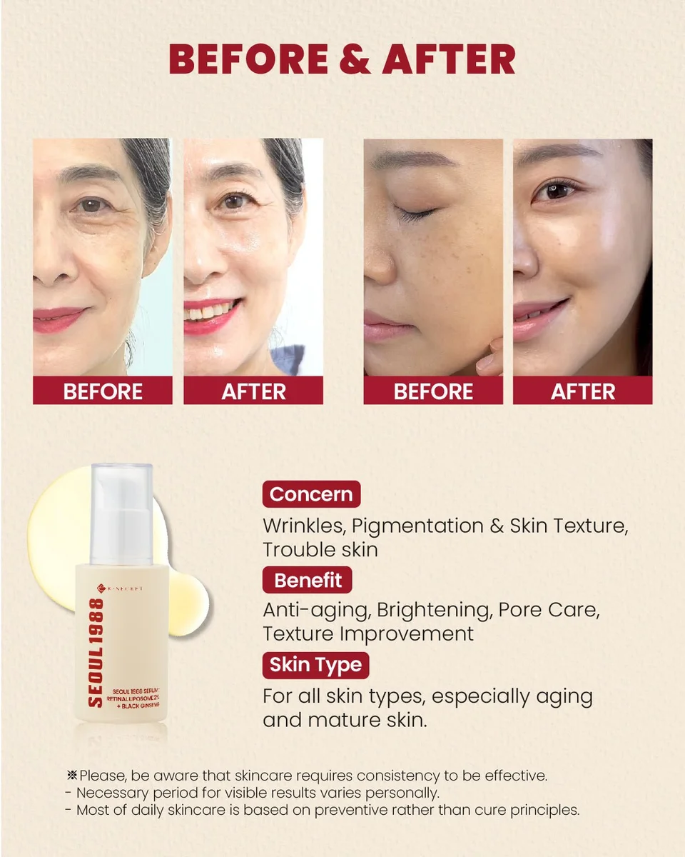 Сыворотка Seoul 1988 Retinal Liposome 2% с чёрным женьшенем против морщин