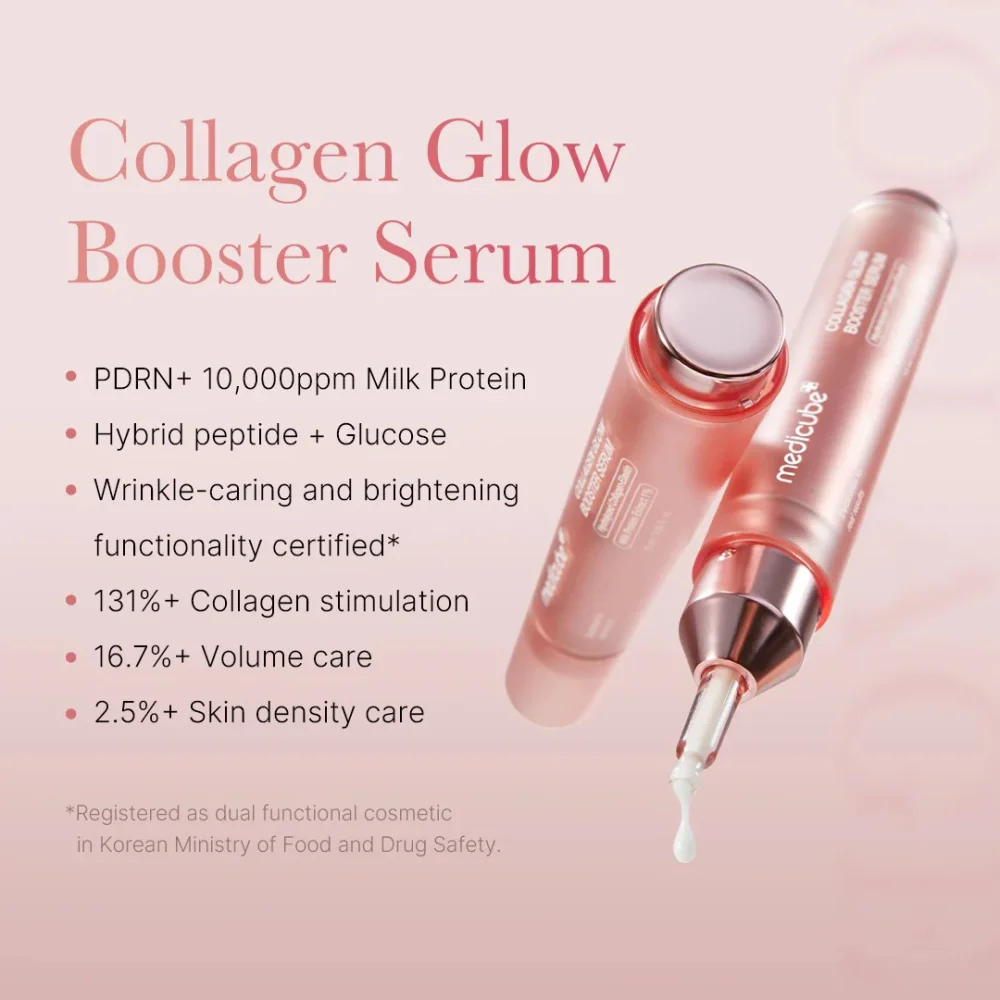 Сыворотка Medicube Collagen Glow Booster с гидролизованным коллагеном для сияния