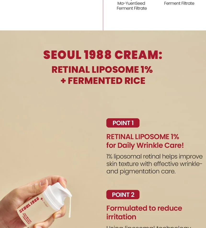 Крем Seoul 1988 Retinal Liposome 1% с ферментированным рисом