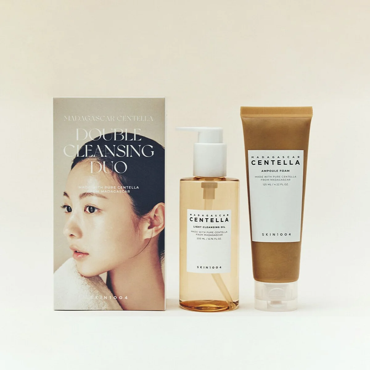 Skin1004 طقم التنظيف المزدوج Madagascar Centella