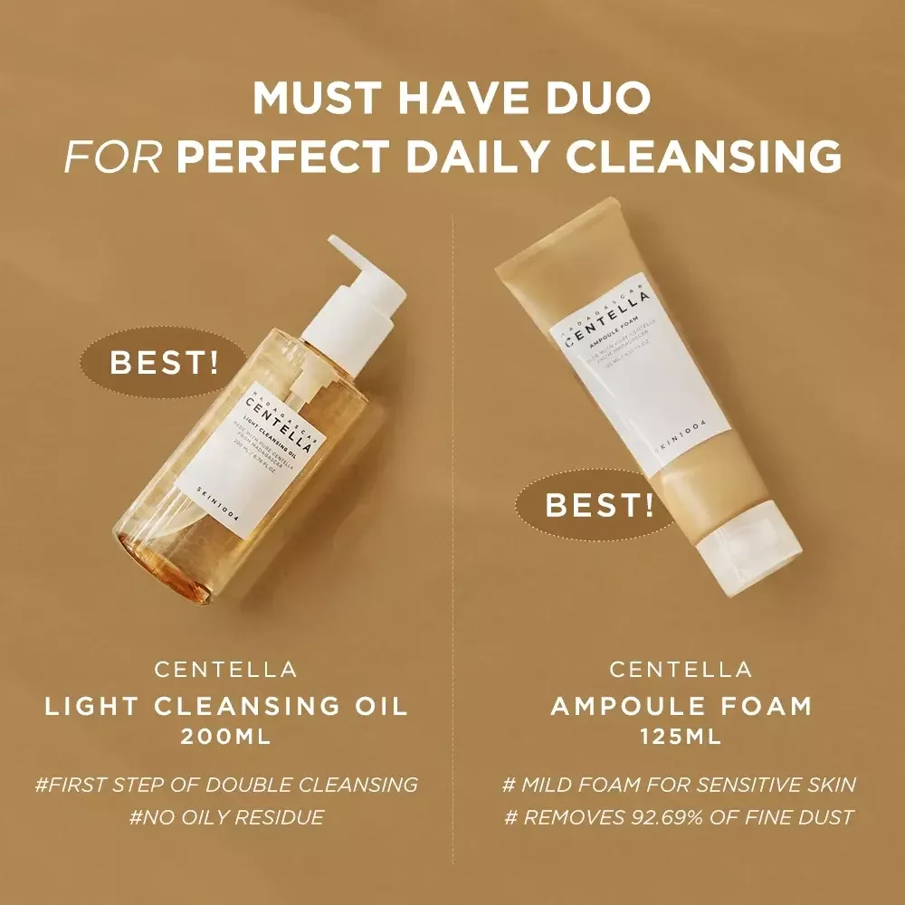 Skin1004 طقم التنظيف المزدوج Madagascar Centella