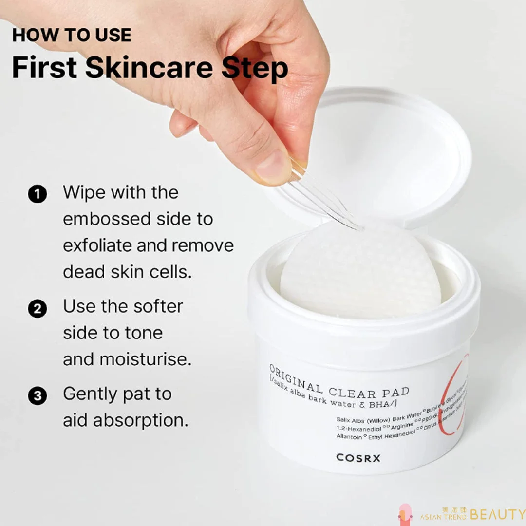 Тонер-пэды COSRX One Step Original Clear с салициловой кислотой