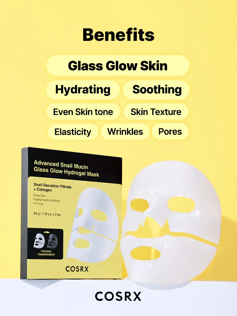 Гидрогелевая маска Glass Skin с муцином улитки и ниацинамидом